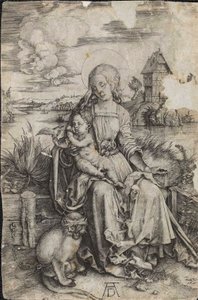 猿と聖母子 作： Albrecht Dürer